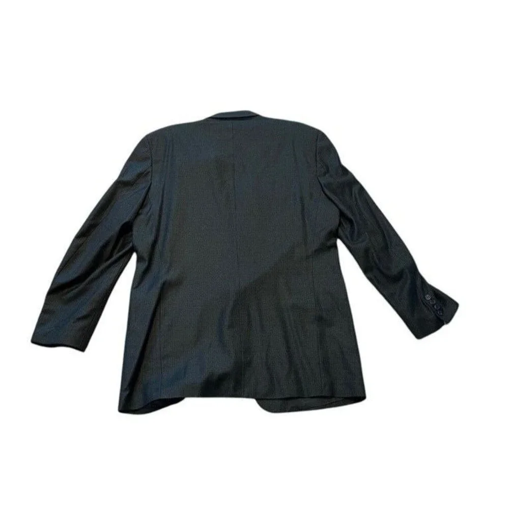Today's Man Blazer Men's Size 44L Wool Cashmere Dark Gray Sport Coat Houndstooth